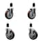 Service Caster 5'' Maroon Poly Wheel Swivel 1-1/2'' Expanding Stem Caster Set 2 Brakes, 4PK SCC-EX20S514-PPUB-MRN-2-TLB-2-112 - alternate 1